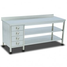 Work Table /4 Drawers with Intermediate Shelf